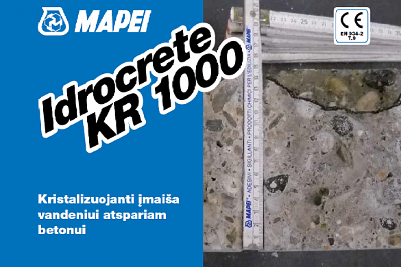 MAPEI kristalizuojanti įmaiša vandeniui nelaidžiam, savaime užsisandariniančiam betonui  ‎‎ 